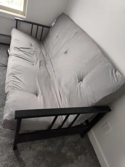 - $350 Futon, sofa bed queen, new amazon, metallic. BONUS with mattress. The frame itself is $250 ;-...