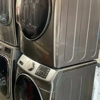 Samsung Front Load Washer Dryer Set 4.5/7.5 Cu Ft Used, View more