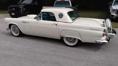 1956 FORD THUNDERBIRD OVERVIEW; This 1956 Ford Thunderbird convertible is powered by a rebuilt 312ci...