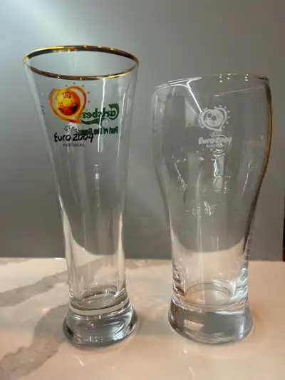 Pair of Carlsberg Euro 2004 Portugal Beer Glasses, View more