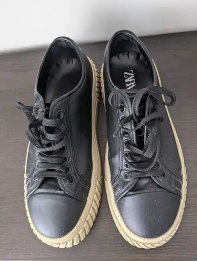 Zara Black Low-Top Sneakers, View more