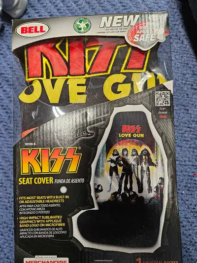Rev up your ride with this brand new Bell KISS Love Gun universal bucket seat cover, designed to fit...