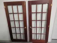 Hardwood French doors