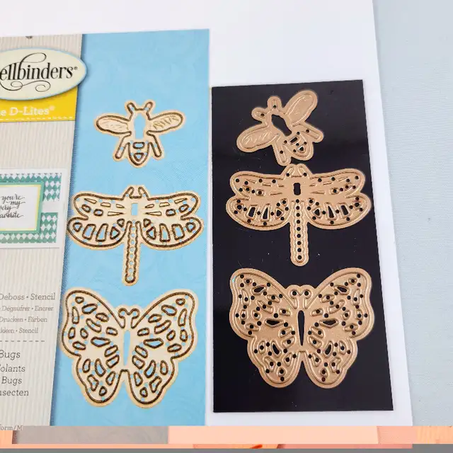 Flying Bugs Spellbinders Metal Die Cut Set Die D-Lites Bee Drago in Hobbies & Crafts in Strathcona County - Image 4
