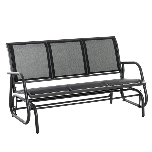  3-Seat Outdoor Glider Chair, Patio Rocking Chair, Steel Frame,  in Chairs & Recliners in Markham / York Region - Image 2