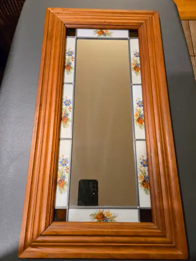 Stained Glass Framed Wall Mirror – Excellent Condition, View more