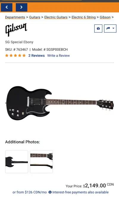 Trade for a Gibson LP Jr., View more