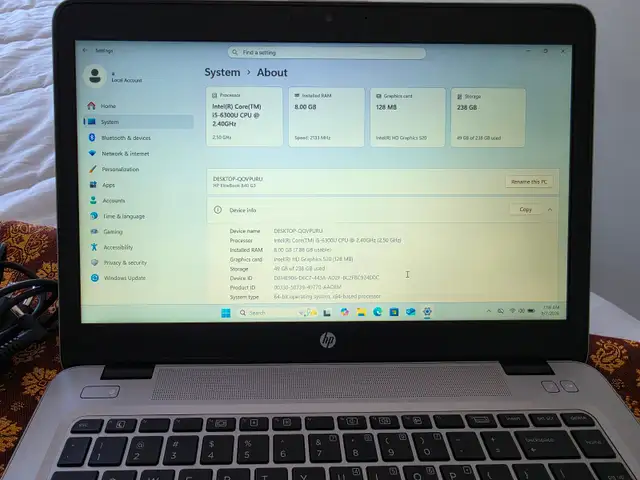 ***LAPTOP ***HP ELITEBOOK  840 G3 ***INTEL i5, 6th GEN **256 SSD in Laptops in Markham / York Region - Image 10