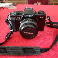 Minolta X9 SLR Camera and Velbon Tripod