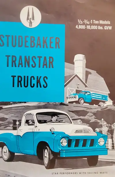1958 Transtar truck Studebaker dealer pamphlet . condition as pictured . cash only no deliveries