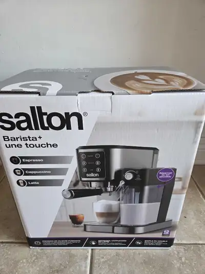 Brand New Salton Barista+ Espresso Machine – Never Used, View more