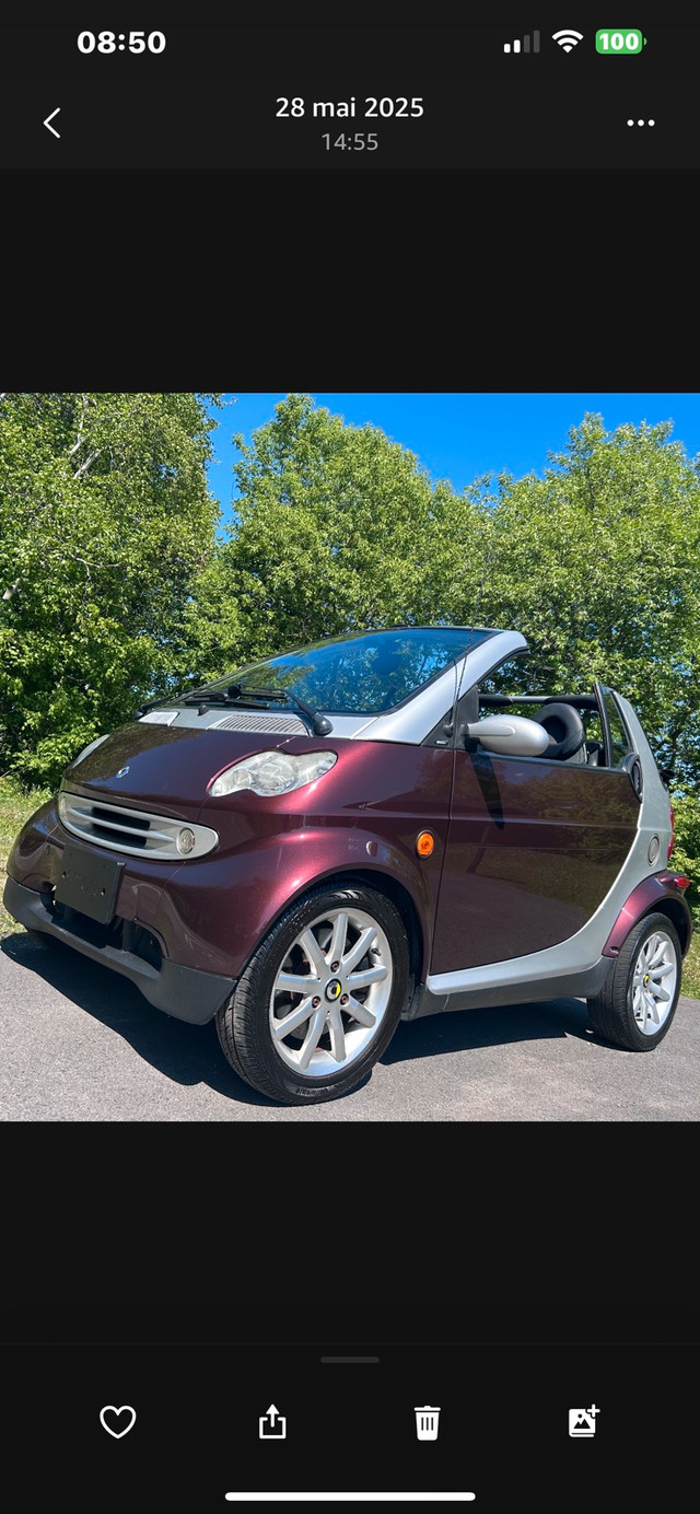 Smart fortwoo cabriolet 115000K/M dans Autos et camions  à Victoriaville