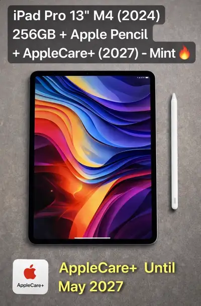 Selling my iPad Pro 13-inch (M4, 2024 model) with 256GB storage. This is Apple’s latest and most pow...