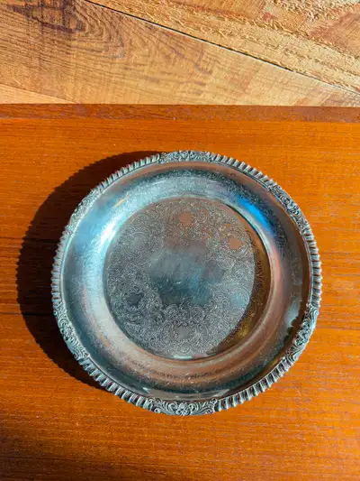 Antique Sheffield Small Round Serving Platter, View more