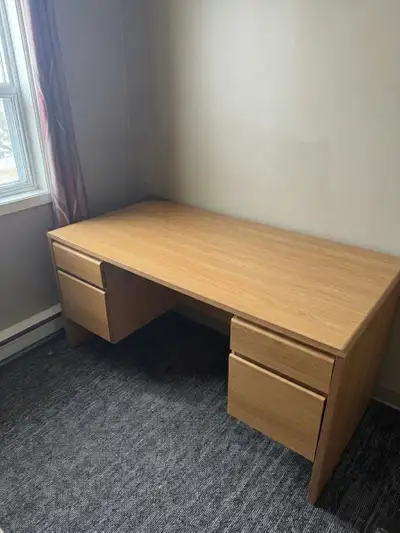 Large Solid Wood Desk - Very Sturdy & Spacious, View more