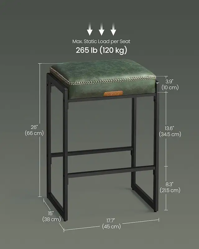 Modern counter Height Bar Stool, Synthetic Leather Stitching in Chairs & Recliners in Markham / York Region - Image 4