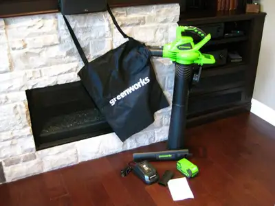 Selling this BRAND NEW Never Used Greenworks 40V Lithium Battery Operated 340CFM - 185MPH Leaf Blowe...
