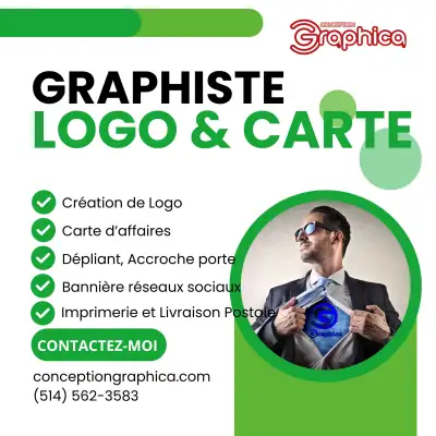 Graphiste – Logo, Cartes d’affaires, Site web, Imprimerie, View more