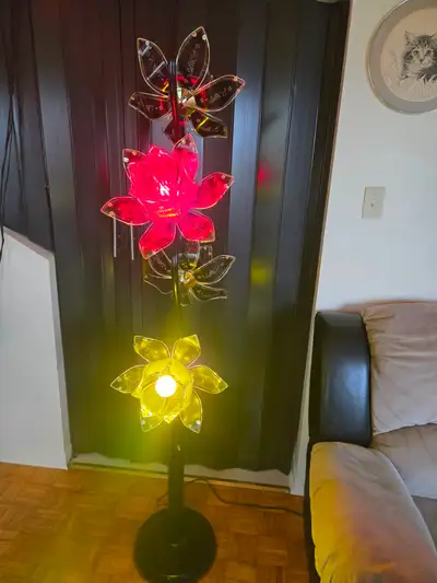 Vintage Hollywood Regency Lotus Floor Lamp – 4 Tier, View more