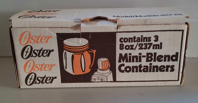Vintage Oster Mini-Blend Containers 8oz - Brand New in the Box in Arts & Collectibles in Oshawa / Durham Region