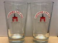 Breweriana - Beer Glass - Chesire Cat Pub x 2 (Carp Ontario)
