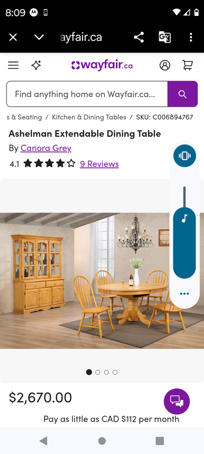 Table with Leaf extension, View more