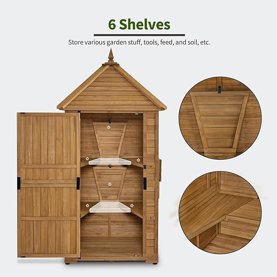 Large Outdoor Storage Cabinet, 6 Shelves, 2.9x2.9x8.1ft (NEW) in Patio & Garden Furniture in City of Toronto - Image 4