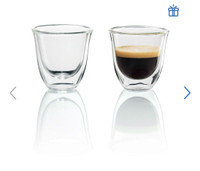 De'Longhi 2 Espresso Double Wall Thermal Glasses