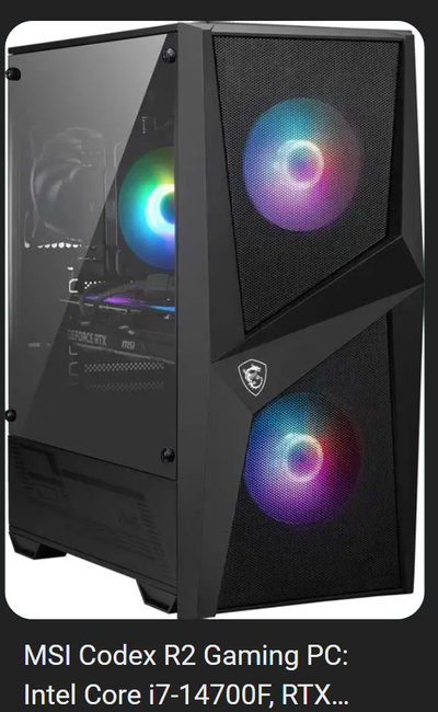 MSI Codex R2 Gaming Desktop, View more