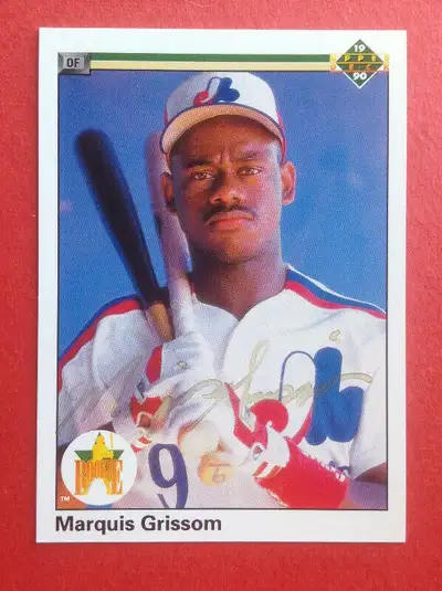 1990 Upper Deck  Expos Marquis Grissom Rookie Autographed Card, View more