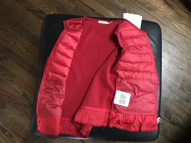 New women MonCler size m down vest red colour $400 firm in Health & Special Needs in Markham / York Region - Image 2