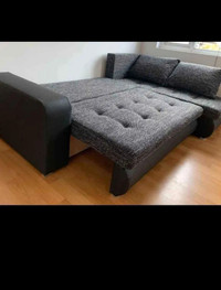 New corner sofa bed with storage and pillow