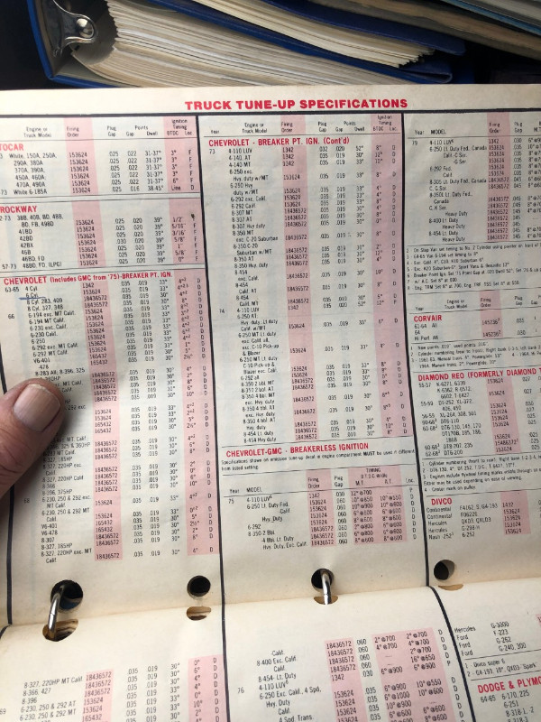 1955 -1984 TUNE SPEC BINDER WITH SPEC SHEETS #M0411 in Textbooks in Edmonton - Image 4