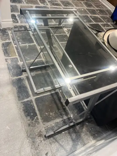 Glass  Desk with Chair, View more