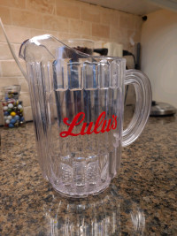 Original Lulu's Roadhouse Beer Pitcher Memorabillia