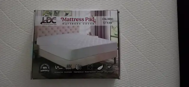 LDC Lux Decor Collection Mattress Pad - King Mattress Cover in Bedding in Hamilton - Image 6