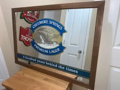 Vintage Creemore Springs Premium Lager pub Bar Mirror, View more