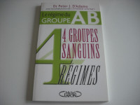 Livre Le régime du groupe ( sanguin) AB du Dr Peter J D'Adamo
