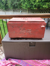 ANTIQUE COKE COOLER ICEBOX