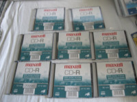 8 Maxell CD-Rs-new and sealed/never used + 25 cd jewel cases-$5
