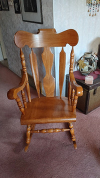 2 large solid wood Rocking Chairs