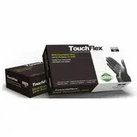 TouchFlex Black Nitrile Gloves 6mil