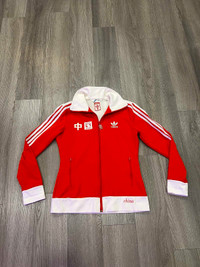 Adidas China Olympics Beijing 2008 Red Jacket Woman Size 38 M/L