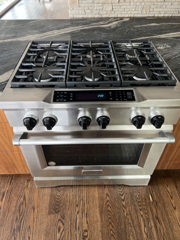 KitchenAid-Stainless Steel Integrated Gas Cooktop&Oven dans Cuisinières, fours et fourneaux  à Région de Mississauga/Peel