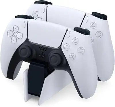Charge up to two ps5 controllers. New Firm price