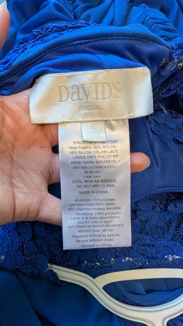 David's Bridal Royal Blue Formal Dress in Women's - Dresses & Skirts in Calgary - Image 5