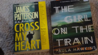 Novels, two,Patterson"Cross My Heart"/Girl on the Train,Hawkin