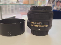 Nikon AF-S Nikkor 50mm 1.8G + filter + HB-47 Hood