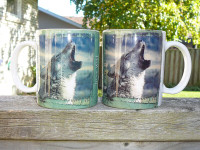 Wolf mugs, Gray Wolf coffee mug, Wolves cup