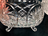Pinwheel Crystal Footed Bowl, 2 available (Brampton)